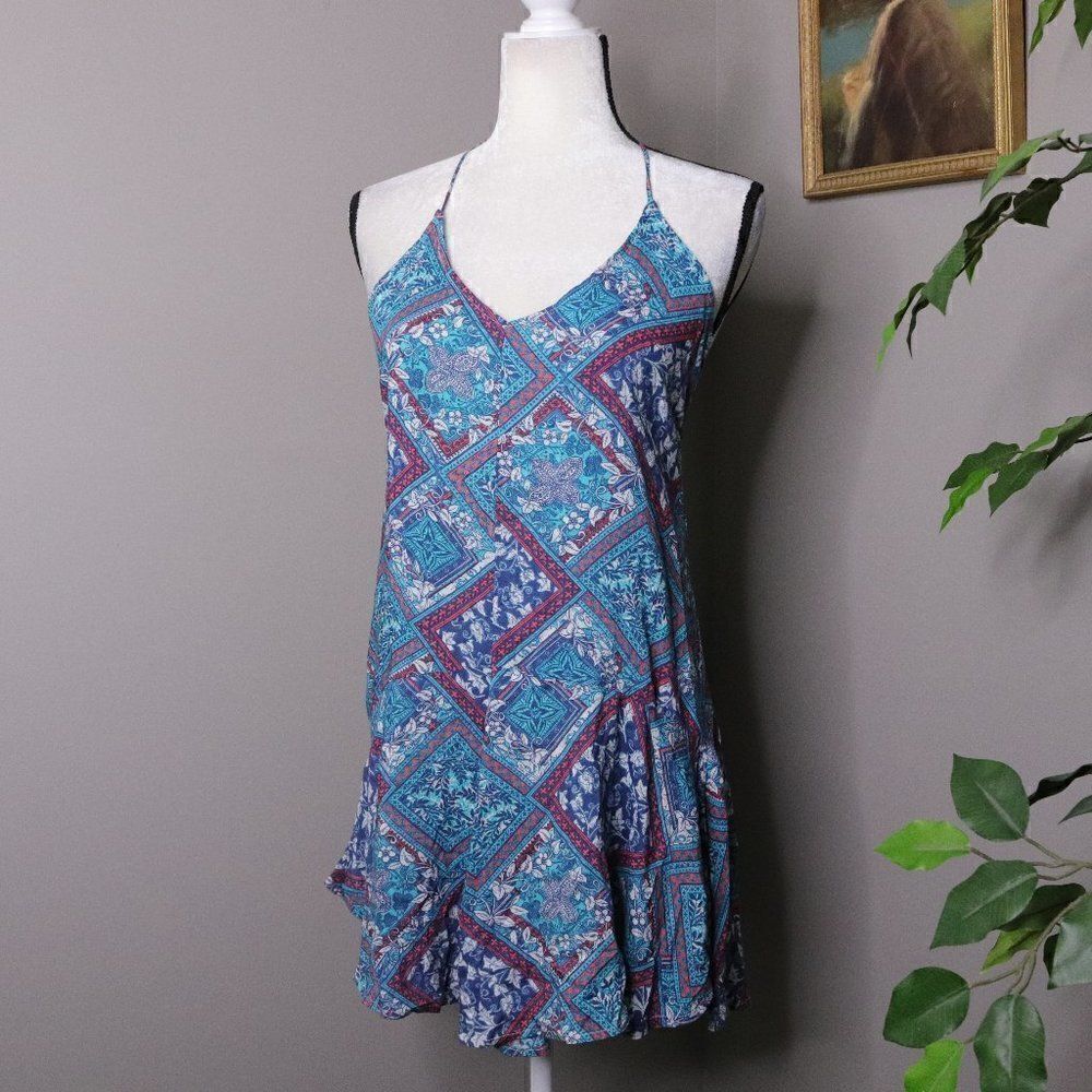 ‎Raya Sun Strappy Boho Slip Mini Dress